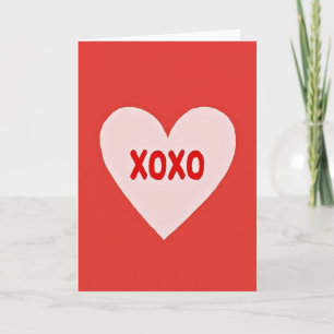 Tarjeta de amor Corazón Rojo Xoxo