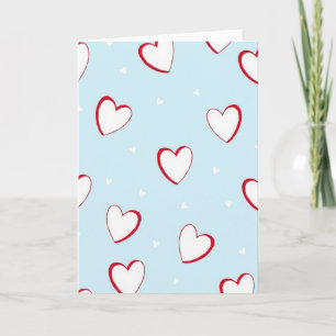 Tarjeta de Amor Corazones Azules Lindos