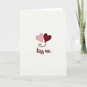 Tarjeta de amor Corazones Bésame