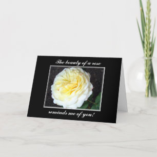 Tarjeta de amor/cumpleaños de rosa hermosa