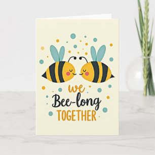 Tarjeta de Amor de Abejas Lindas