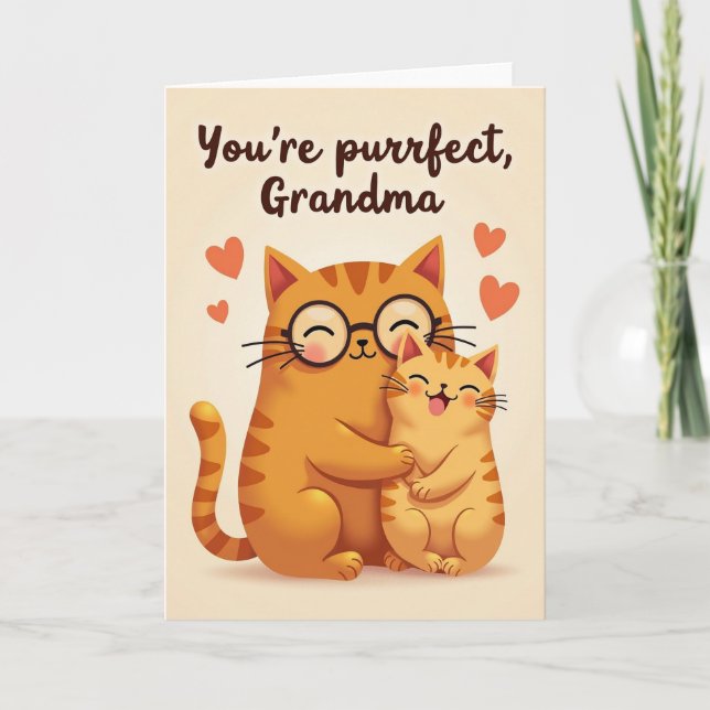 Tarjeta de amor de abuela perfecta (Anverso)