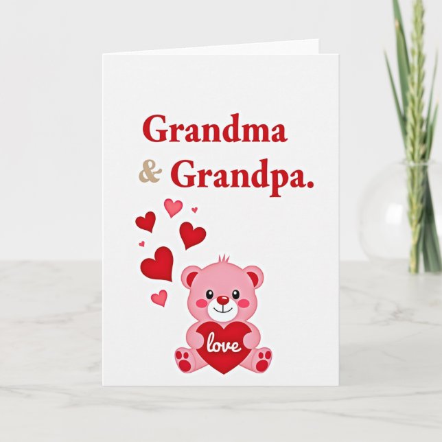 Tarjeta de amor de abuela y abuelo (Anverso)