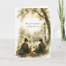 Tarjeta de amor de acuarela de cuando estábamos ju