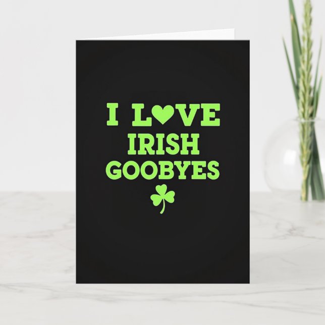 Tarjeta de Amor de Adiós Irlandés (Anverso)