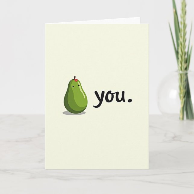 Tarjeta de amor de aguacate (Anverso)