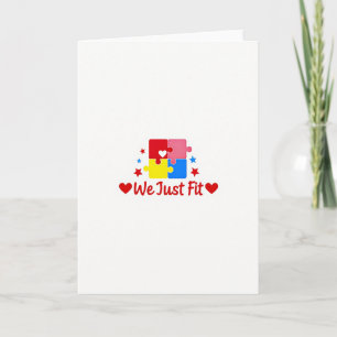 Tarjeta de amor de ajuste perfecto roja