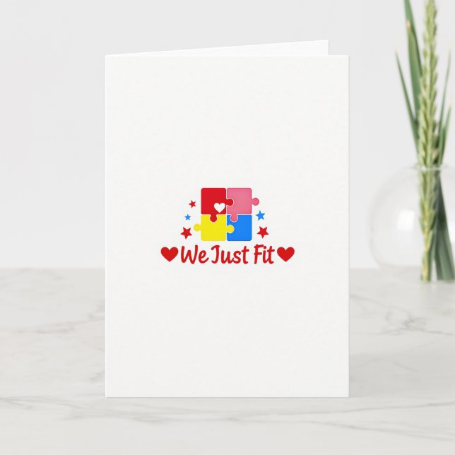 Tarjeta de amor de ajuste perfecto roja (Anverso)
