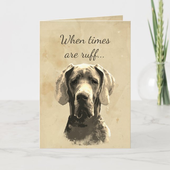 Tarjeta de amor de ánimo divertido Gran Danés (Anverso)