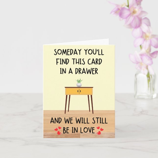 Tarjeta de amor de aniversario de cajón (Orquídea)