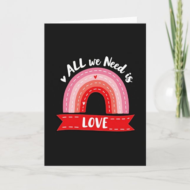 Tarjeta de amor de arcoíris conmovedor (Anverso)