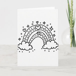 Tarjeta de amor de arcoíris feliz