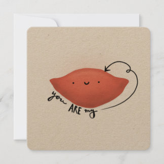 Tarjeta de amor de batata dulce