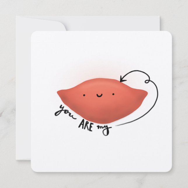 Tarjeta de amor de batata dulce (Anverso)