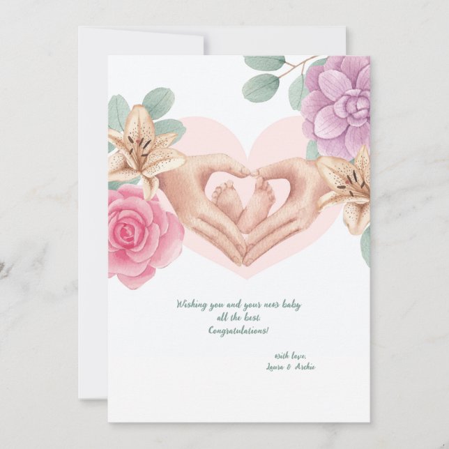 Tarjeta de amor de bebé (Anverso)