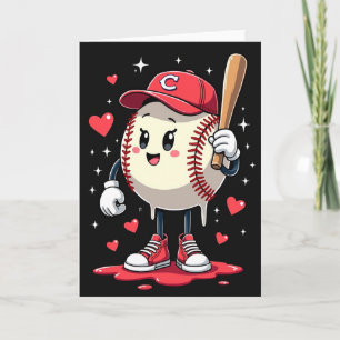 Tarjeta de amor de béisbol linda