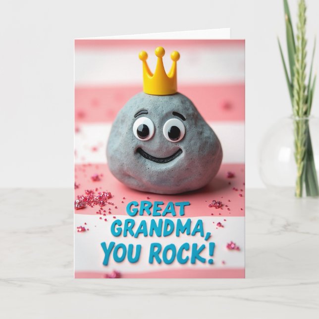 Tarjeta de amor de bisabuela Pebble (Anverso)