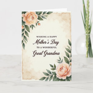 Tarjeta de Amor de Bisabuela Vintage