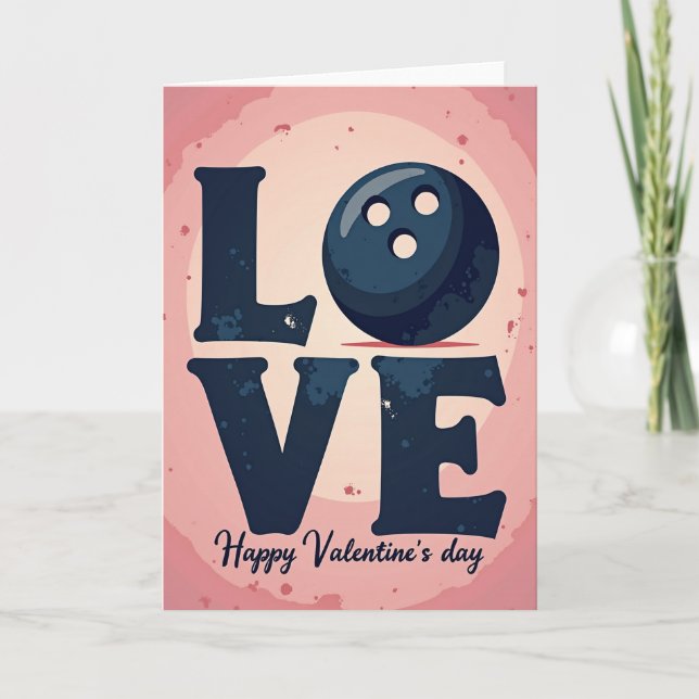 Tarjeta de amor de bola de boliche (Anverso)