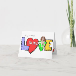 Tarjeta de amor de cachorro de English Springer Sp