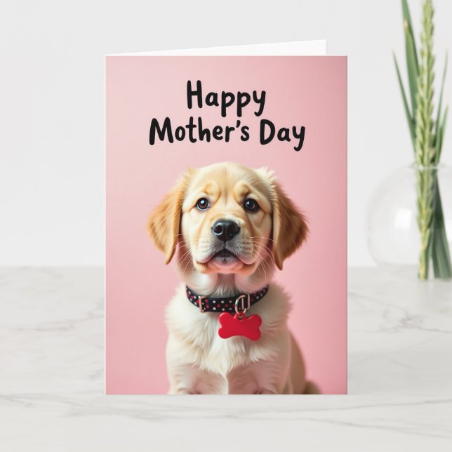 Tarjeta de amor de cachorro de lunares (Anverso)