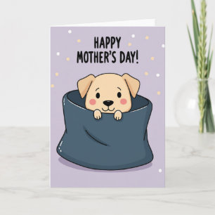 Tarjeta de amor de cachorro dulce para mi esposa
