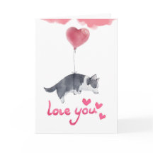 Tarjeta de amor de cachorro lindo