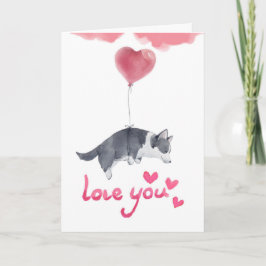 Tarjeta de amor de cachorro lindo