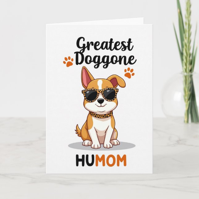 Tarjeta de amor de cachorro manchado mate (Anverso)