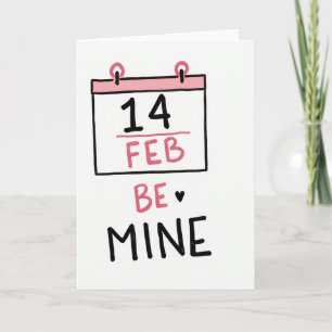 Tarjeta de amor de calendario con sentimiento