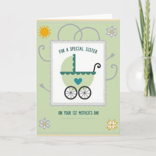 Tarjeta de amor de cochecito de bebé