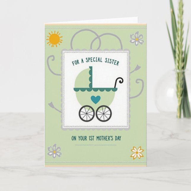Tarjeta de amor de cochecito de bebé (Anverso)
