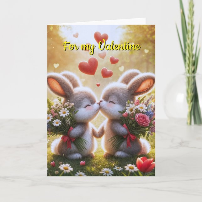 Tarjeta de amor de conejito (Anverso)