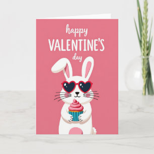 Tarjeta de amor de conejo de San Valentín