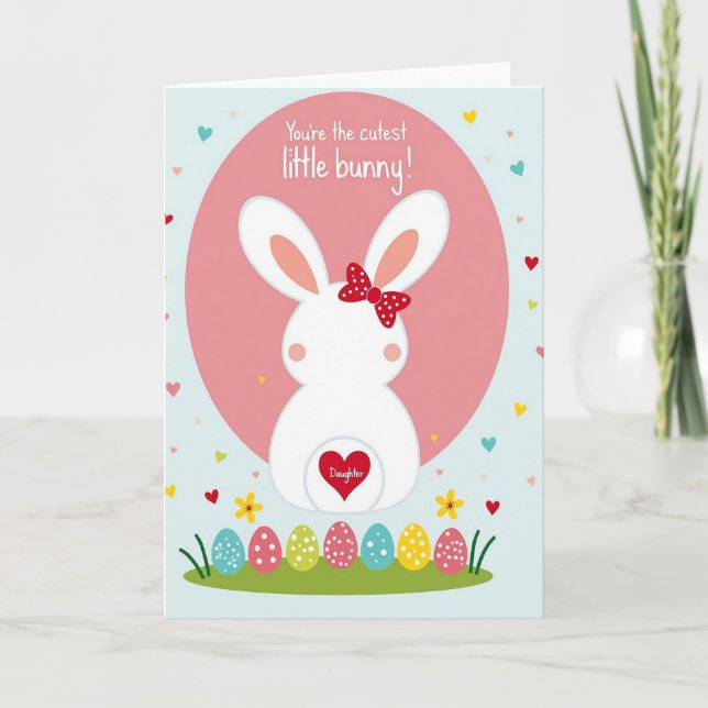 Tarjeta de Amor de Conejo Dulce (Anverso)