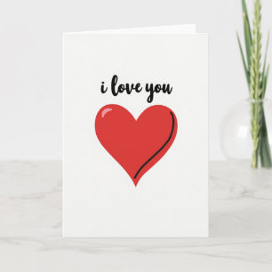 Tarjeta de Amor de Corazón Brillante Te Amo