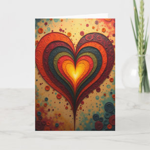 Tarjeta de amor de corazón en capas simple