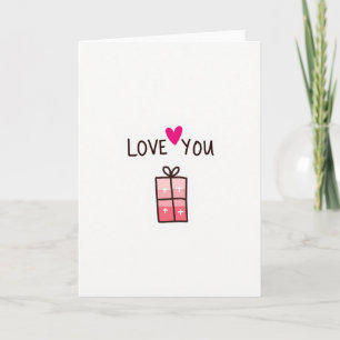 Tarjeta de amor de corazón fucsia