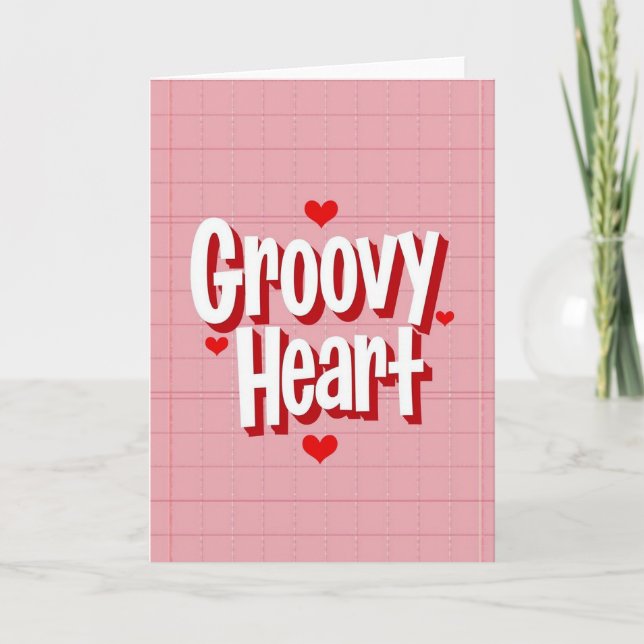 Tarjeta de amor de corazón genial (Anverso)