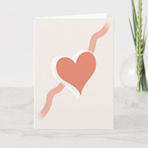 Tarjeta de amor de corazón moderno