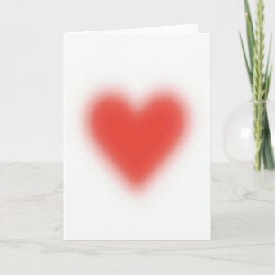 Tarjeta de amor de corazón rojo borroso