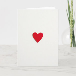 Tarjeta de amor de corazón rojo mate