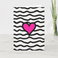Tarjeta de amor de corazón rosa moderno