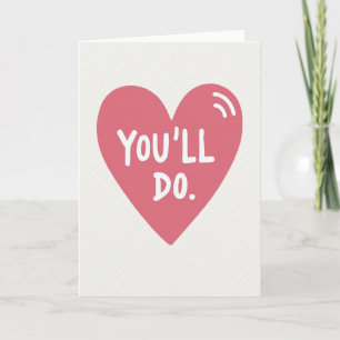 Tarjeta de amor de corazón Servirás