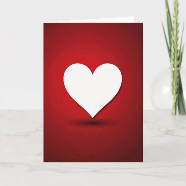 Tarjeta de amor de corazón simple (Anverso)