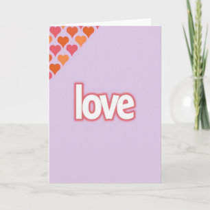 Tarjeta de Amor de Corazones de Lavanda