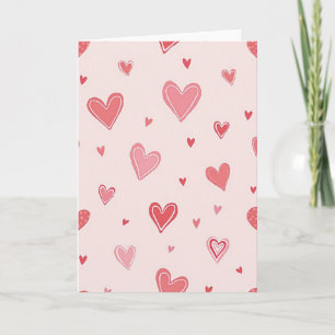 Tarjeta de amor de corazones simples