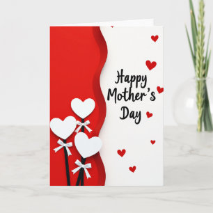 Tarjeta de amor de corazones y familia