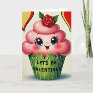 Tarjeta de Amor de Cupcake de San Valentín