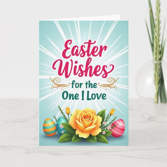 Tarjeta de Amor de Deseos de Pascua (Anverso)
